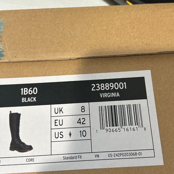 NIB Womens Dr Martens Virginia 1B60 Bex Pisa Nana leather knee boots Sz 10 black - Picture 6 of 6